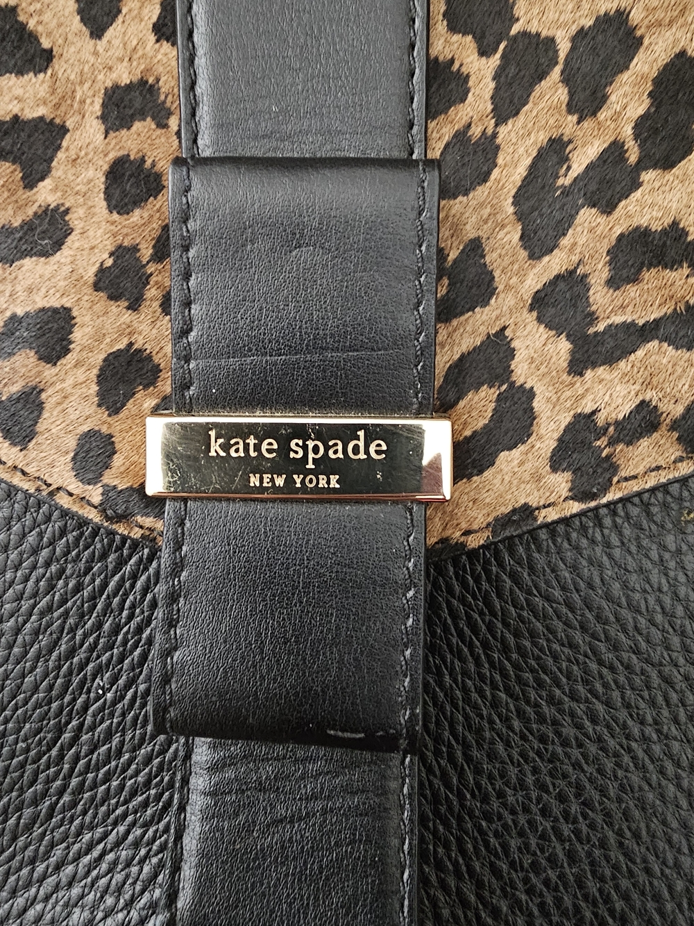 Kate Spade Leopard Print and Black Leatherette Women’s Clutch - Picture 2 of 6